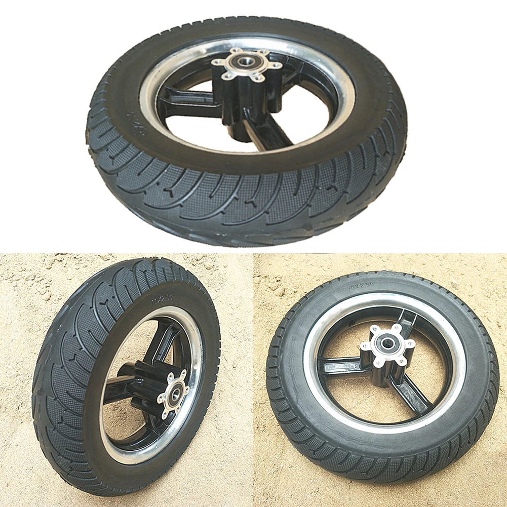 

10-дюймовая 10X2.50 шина для скутера с дисковым тормозом, твердая шина для электрического скутера, бескамерное колесо, резиновая шина, нескользящая