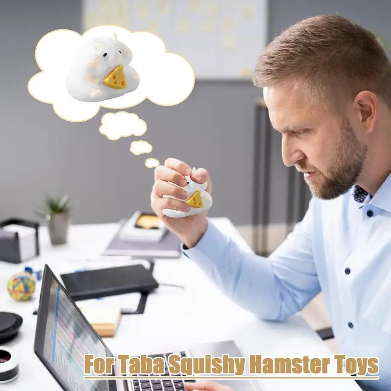Ta ba Squishy NEW Fidget Toy Handmade Mini cute Plush Little Hamster Relax Stress Relief Squishy Toy birthday Party Gift