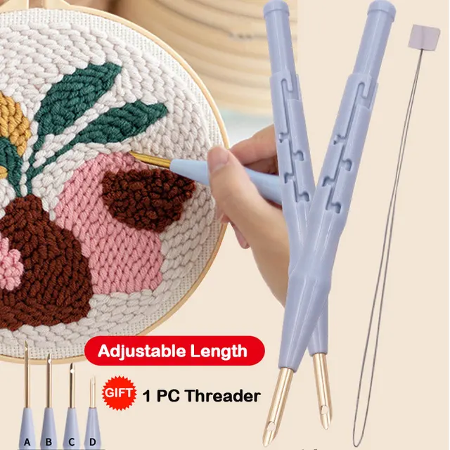 Magic Embroidery Punch Needle Pen Kit Cross Stitching Tool Set Weaving Tool Carpet Knitting Sewing Tool for DIY Sewing Craft Art 5