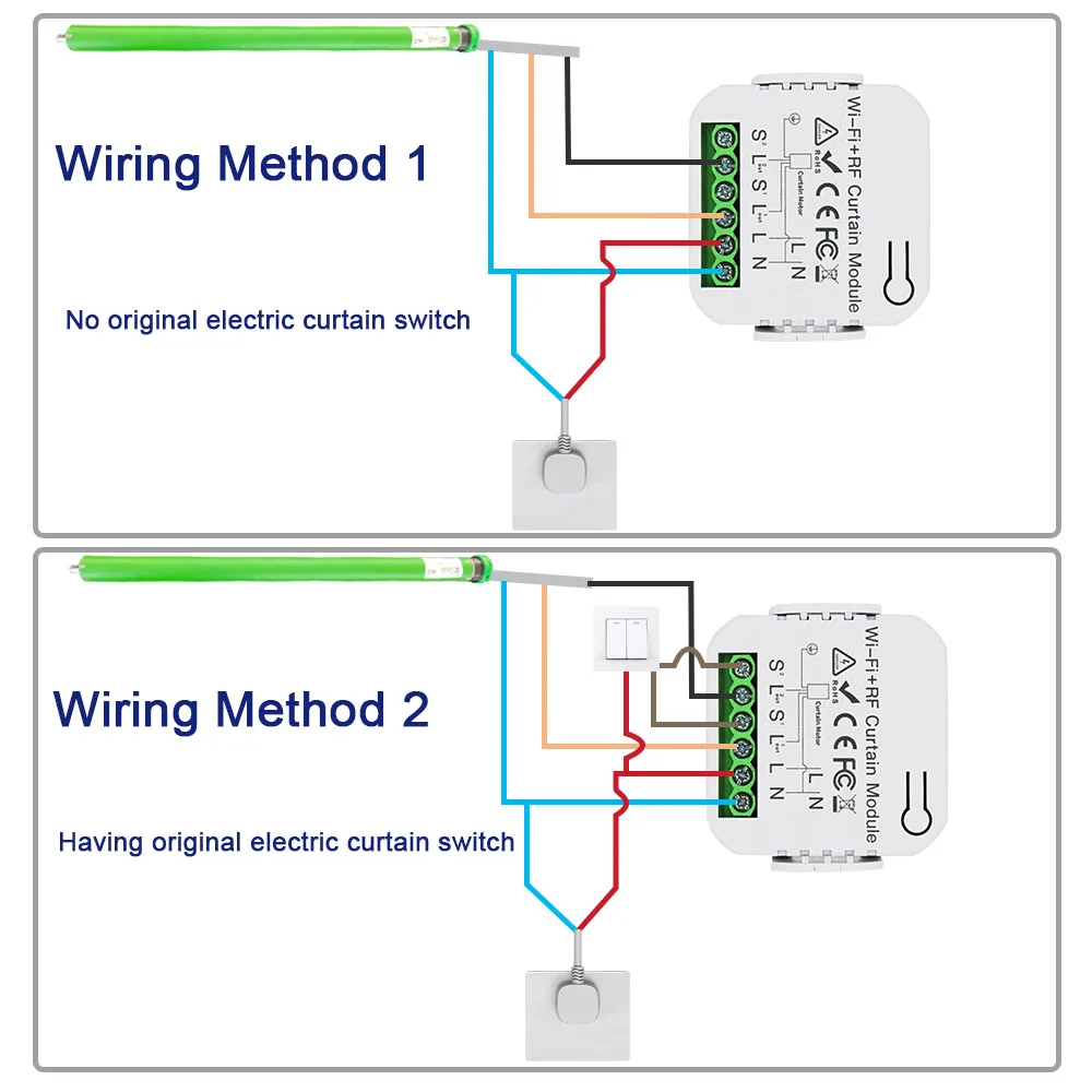 Isfriday cego wi fi interruptor de cortina tuya elétrica rolamento obturador 433mhz rf controle remoto vida inteligente app para o google casa alexa