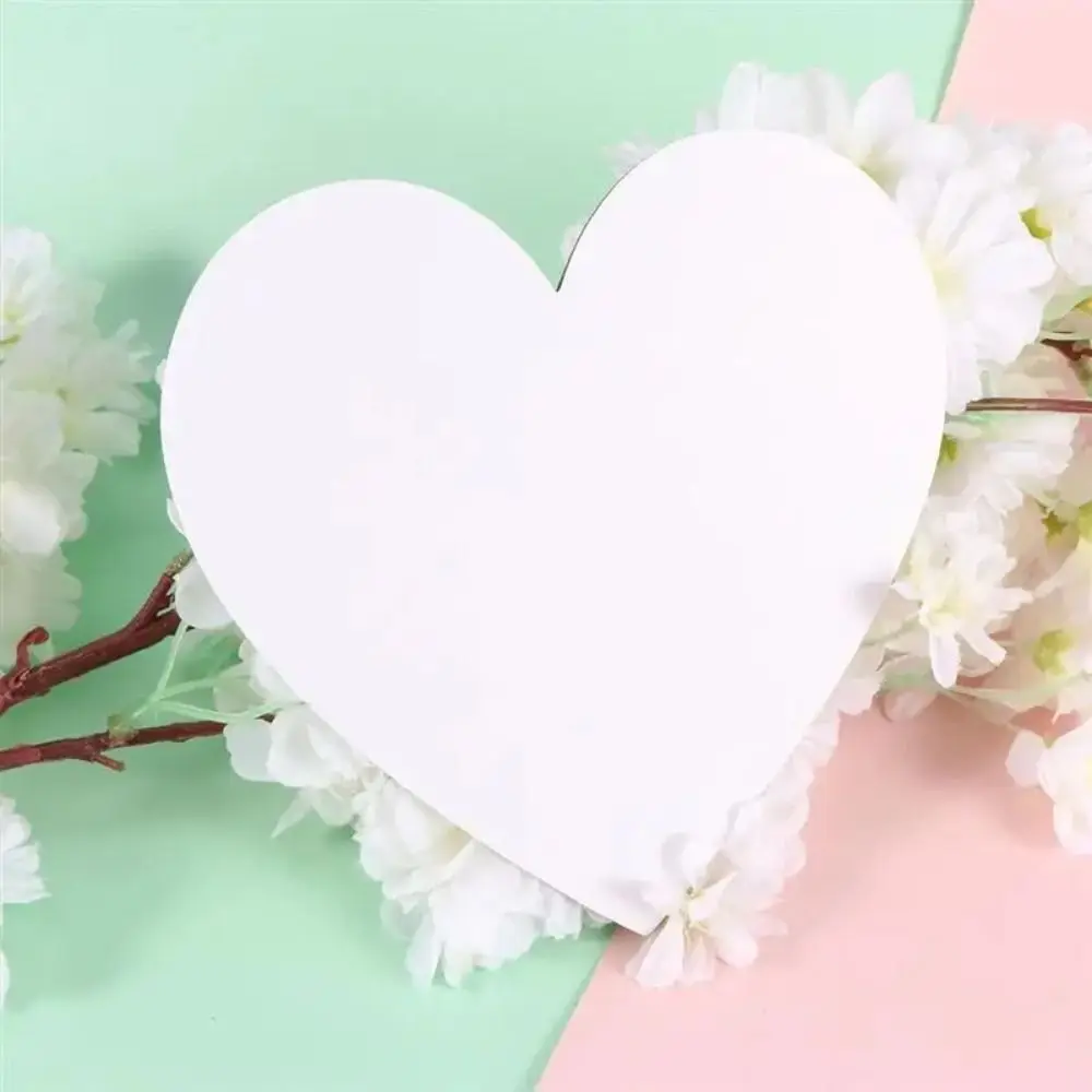 사진 프레임 사랑 하트 모양의 오일 캔버스 면화 나무 그림판 빈 두꺼운 드로잉 보드 오일 페인트