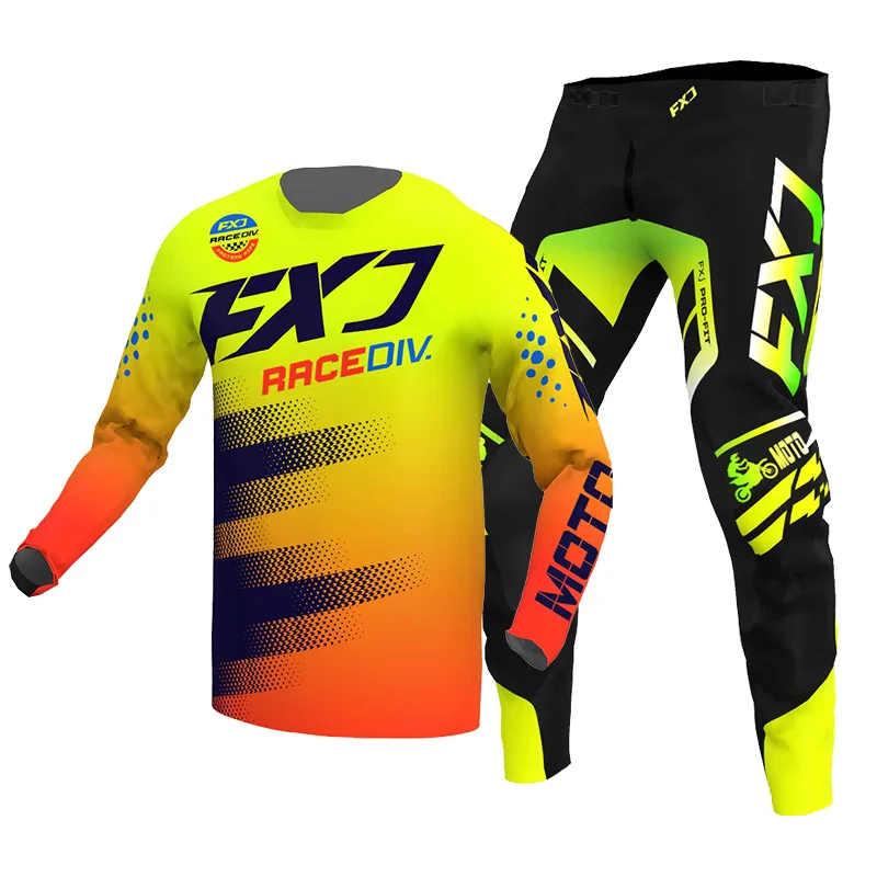 

Motocross Jersey Pant Kits racing suit Mens Women Off-road MX BMX MTB Motorcycle Enduro Combo Pink green Black Red white