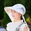 Kids Bucket Hat with Whistle Outdoor Cute UV Protection Beach Cap Boy Girl Summer Hat Breathable UV Protection 4