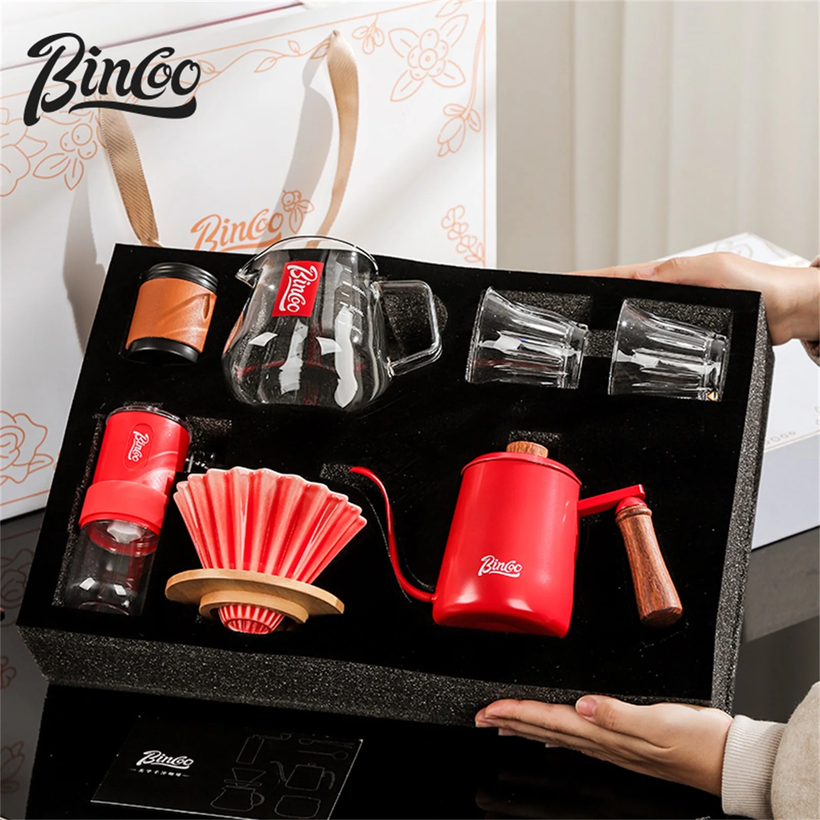 كوب فلتر سيراميك من Bincoo، وعاء قهوة مخمر يدويًا،...