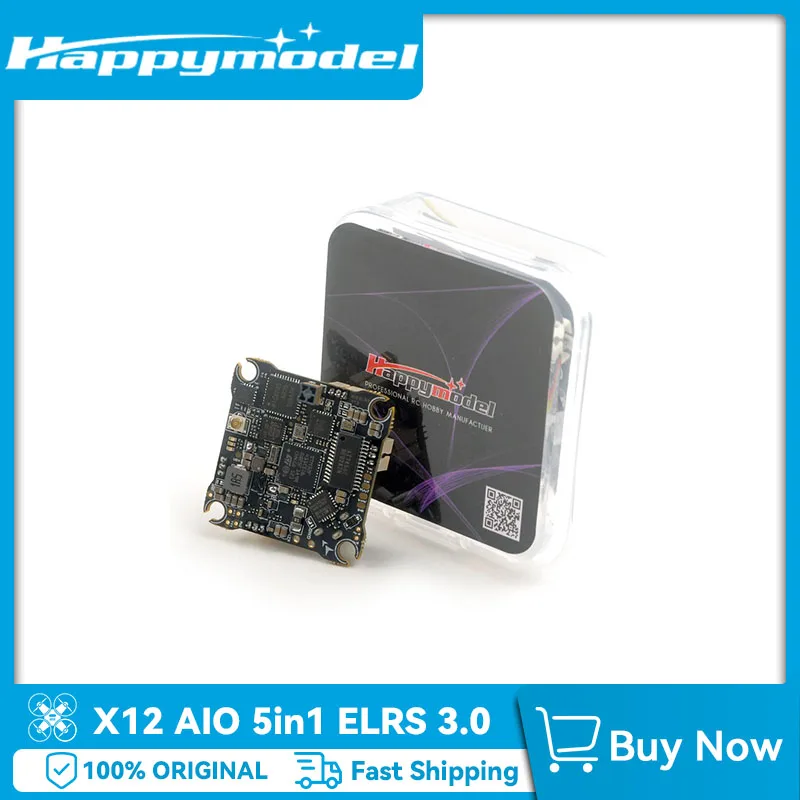 Happymodel X12 AIO 5-en-1 12A ELRS Contrôleur de Vol FPV Micro