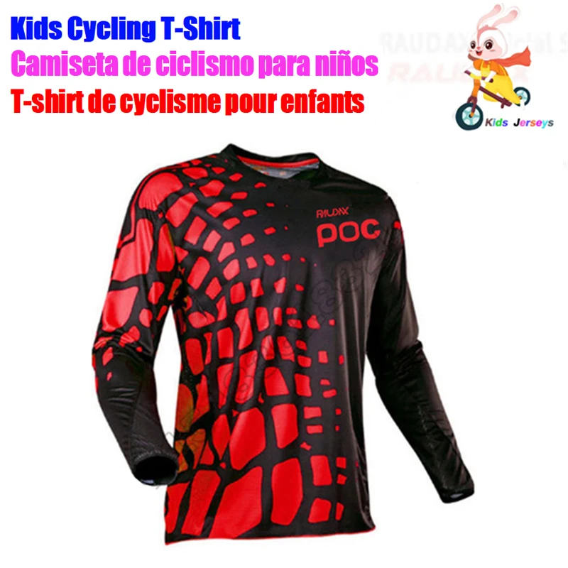 thumbnail image 1 of Camiseta de carreras todoterreno para niños, para ciclismo, bicicleta, motocicleta, MTB, DH, MX, RAUDAX POC, para descenso, 1 of 5