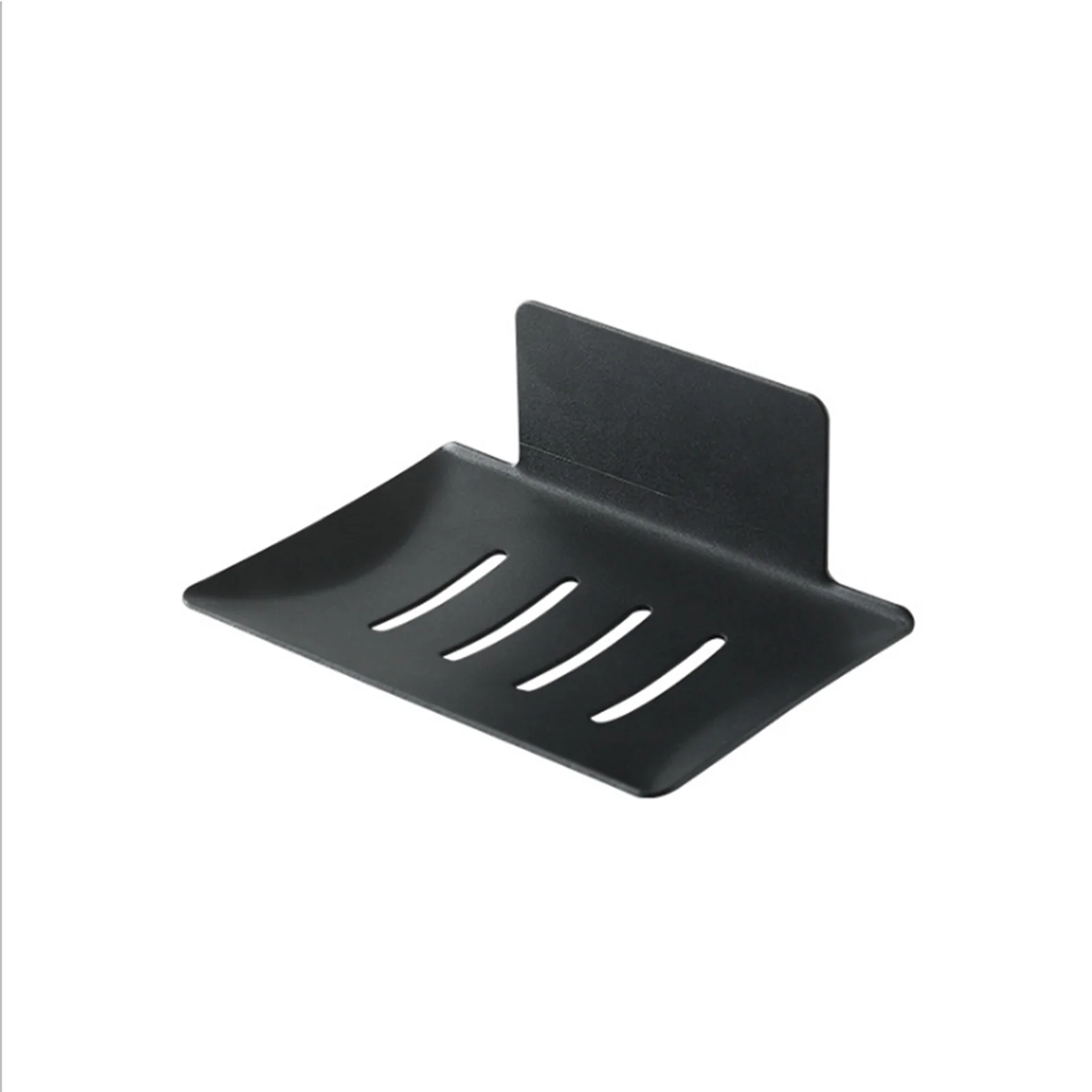 Soap Dish Shower Waterfall Black Stainless Steel Soap Tray Self Adhesive Bar Soap Holder with Drain for Shower Bathroom Kitchen 3