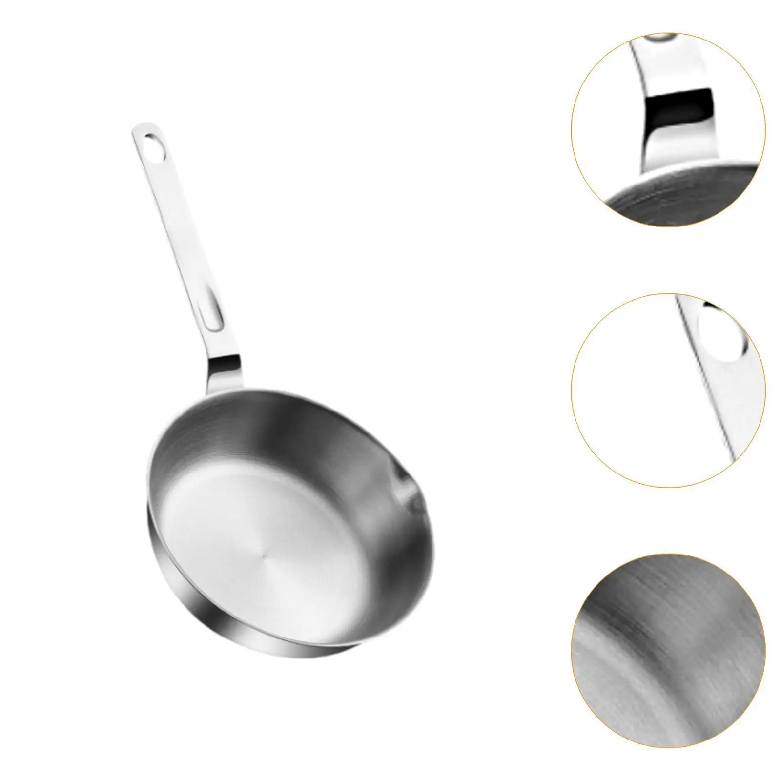 Stainless Steel Frying Pan Oil Warmer Ergonomic Handle Fried Steak Pot for Kitchen All Stovetops Induction Cooker Home Stoves Stainless Steel Frying Pan Oil Warmer Ergonomic Handle Fried Steak Pot for Kitchen All Stovetops Induction Cooker Home Stoves