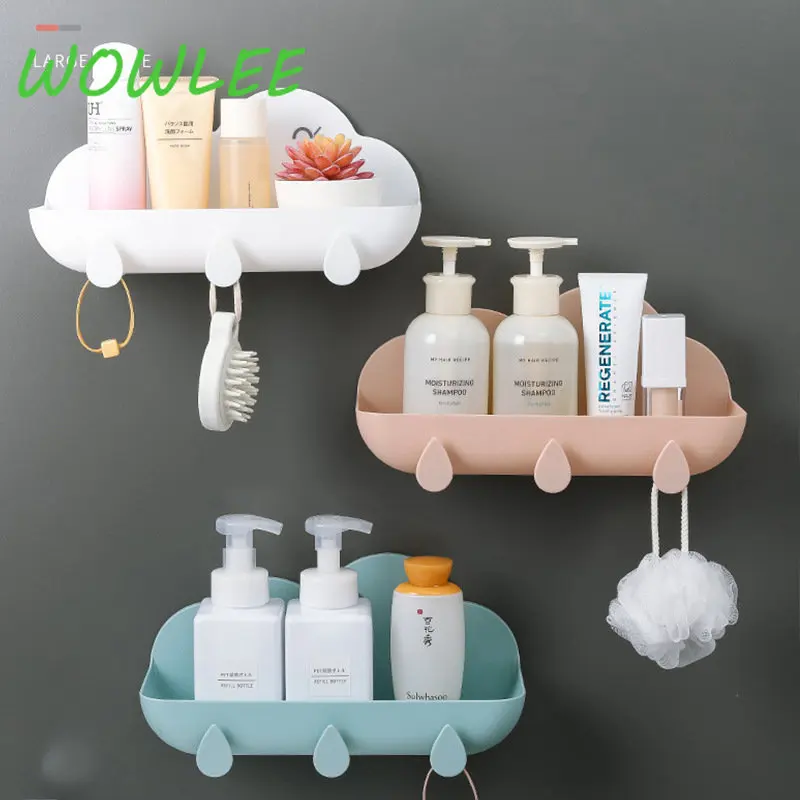 

Organizer Bathroom Accessories Hook Soap Holder Cosmetic Storage Box Wall-mounted Shower Toilet Storage Box Plastic Free Punch