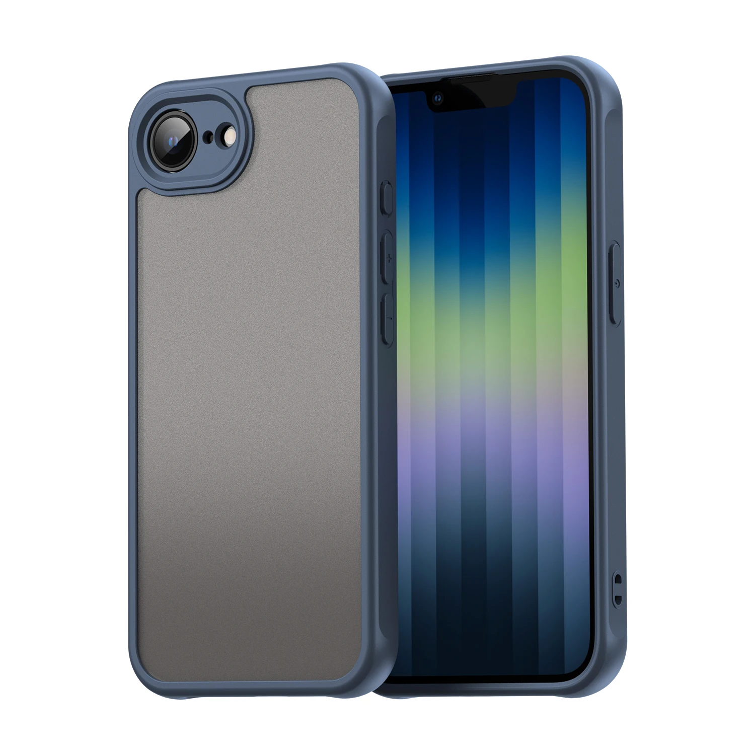 Fashionable Translucent Protective Phone Case with Soft Edges and Hard Back