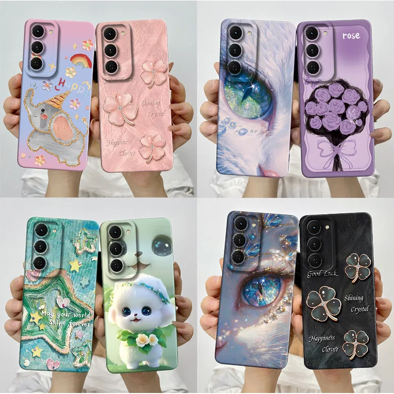 Aesthetic Flowers Slim Liquid Silicone Phone Case - Anti-Drop Protective Soft Cover