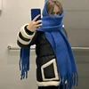 2025 Latest Women's Fall Winter Long Scarf Wool Red Green Christmas Scarf Style Warm Soft Chunky Wrap Shawl Scarves 5