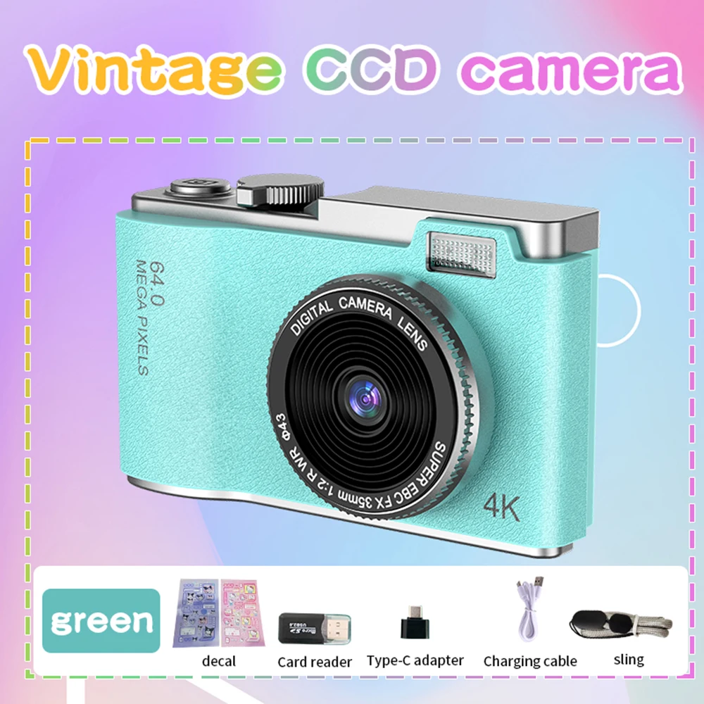 HD Digital Camera 4K 64MP Photography Camera Video Camcorder 2.4 inch Screen Camcorder for Photography for Kid Adult Beginners