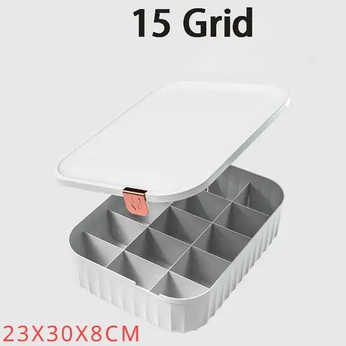 Solid Color Underwear Storage Box Closet Organizer Underwear Socks Drawer Clothes Finishing Box With Lid Wardrobe Organizer - Image 16