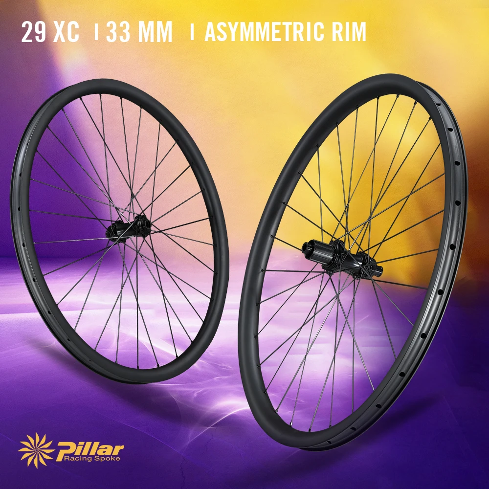 RYET1423Spokes29erMTBCarbonWheels33mmWidthMountainBicycle