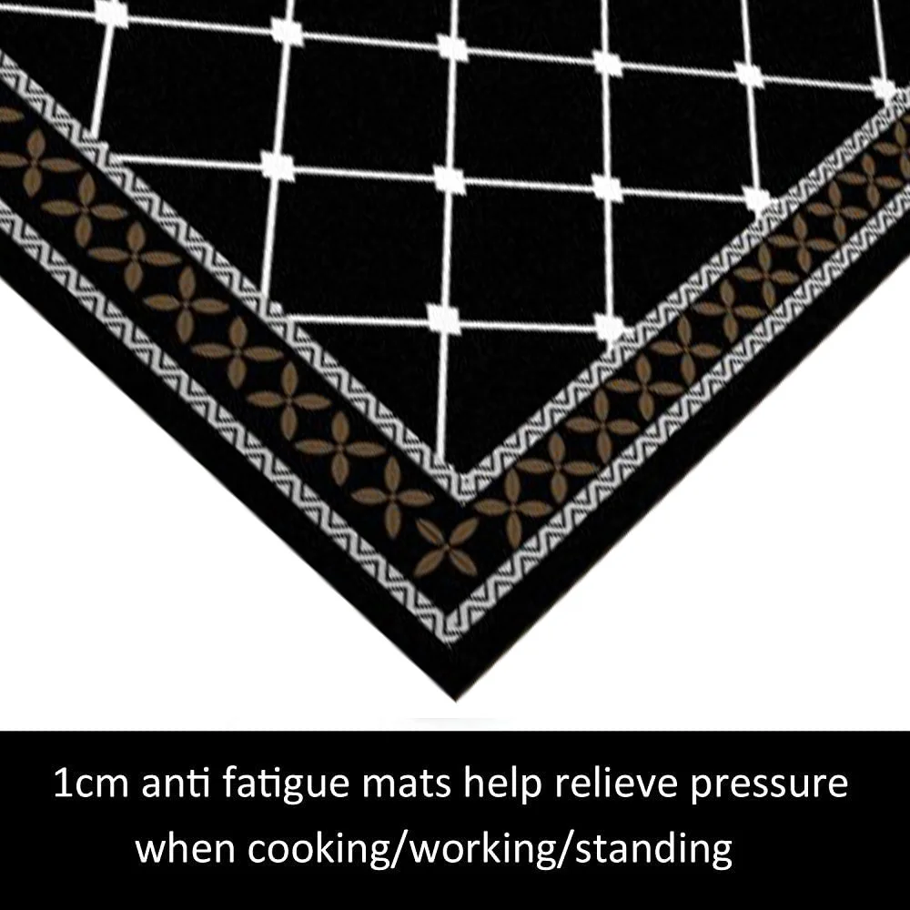 2 Pieces Thick Cushioned Kitchen Floor Mats Set Heavy Duty