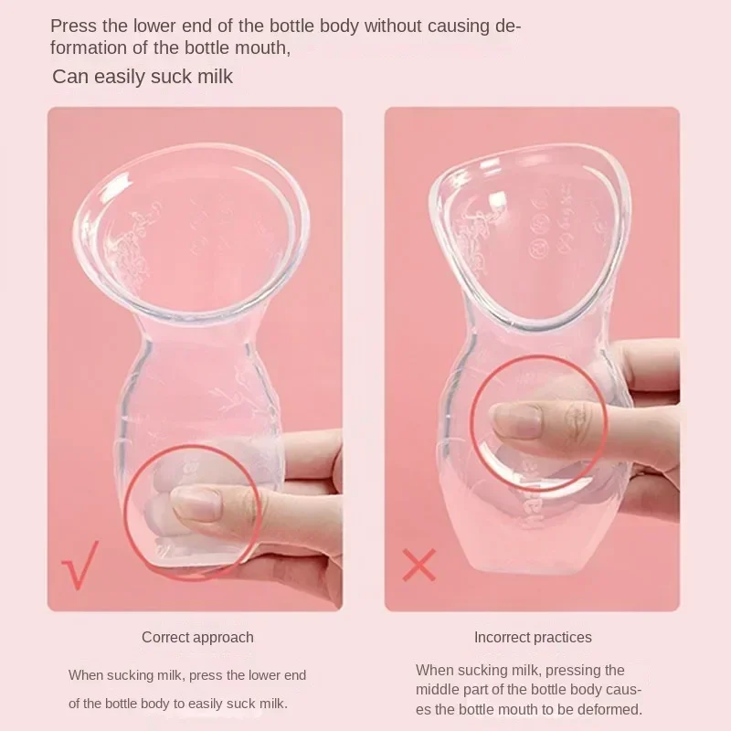 Baby Feeding Manual Breast Pump Partner Breast Collector Automatic Correction Breast Milk Silicone Pumps PP BPA Free 3