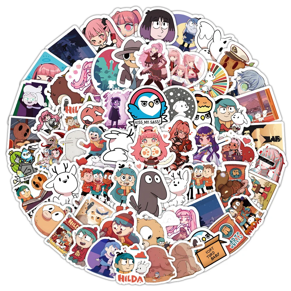 

10/30/50/100pcs Anime Hilda Stickers Funny Cartoon Graffiti Decals for Kids Toy Phone Water Bottle Skateboard Waterproof Sticker
