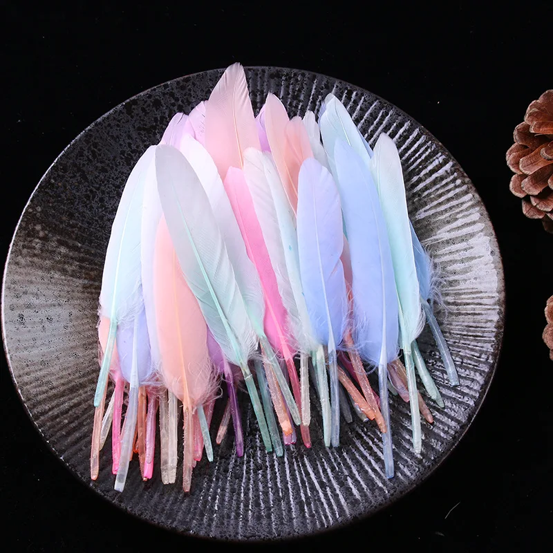 Multicolor supply craft small straight knife feather wholesale diy pocket toddler handmade material |
