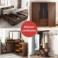 Meubles de chambre à coucher, tête de lit haute, lit King Size moderne, ensembles de chambre à coucher de luxe 6