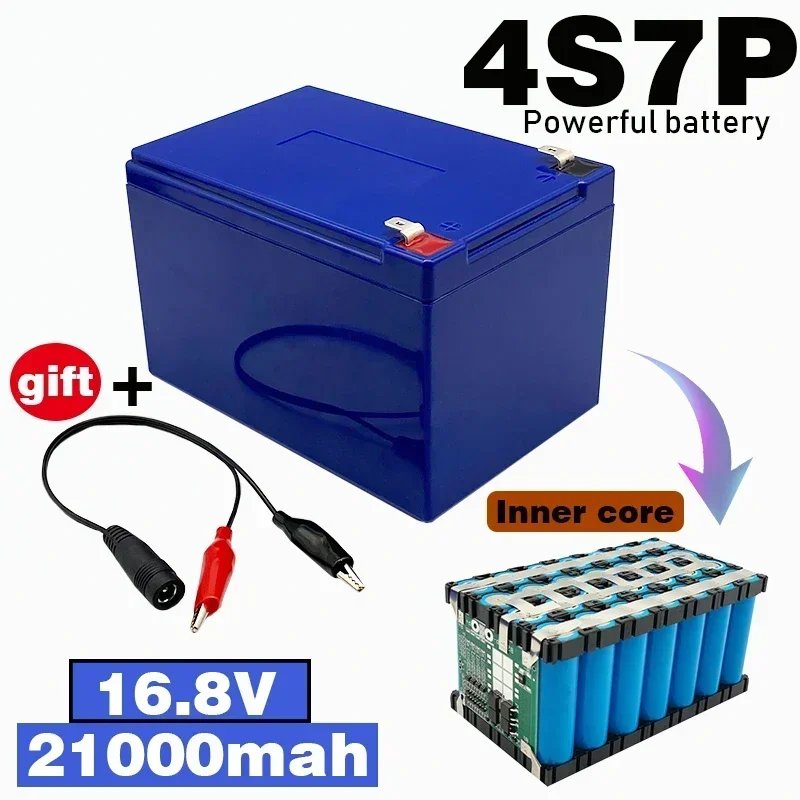 

Suitable for Ncr18650ga, with 30A BMS, 16.8V 21Ah 4S7P 14.8V 16.8v, High Power Lithium Ion Inverter, Touring Car Solar+Charger