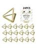 24Pcs Metal Card Holder Memo Clips Photo Holder Clamps Stand Card Desktop Message Crafts Supplies for School Student 6
