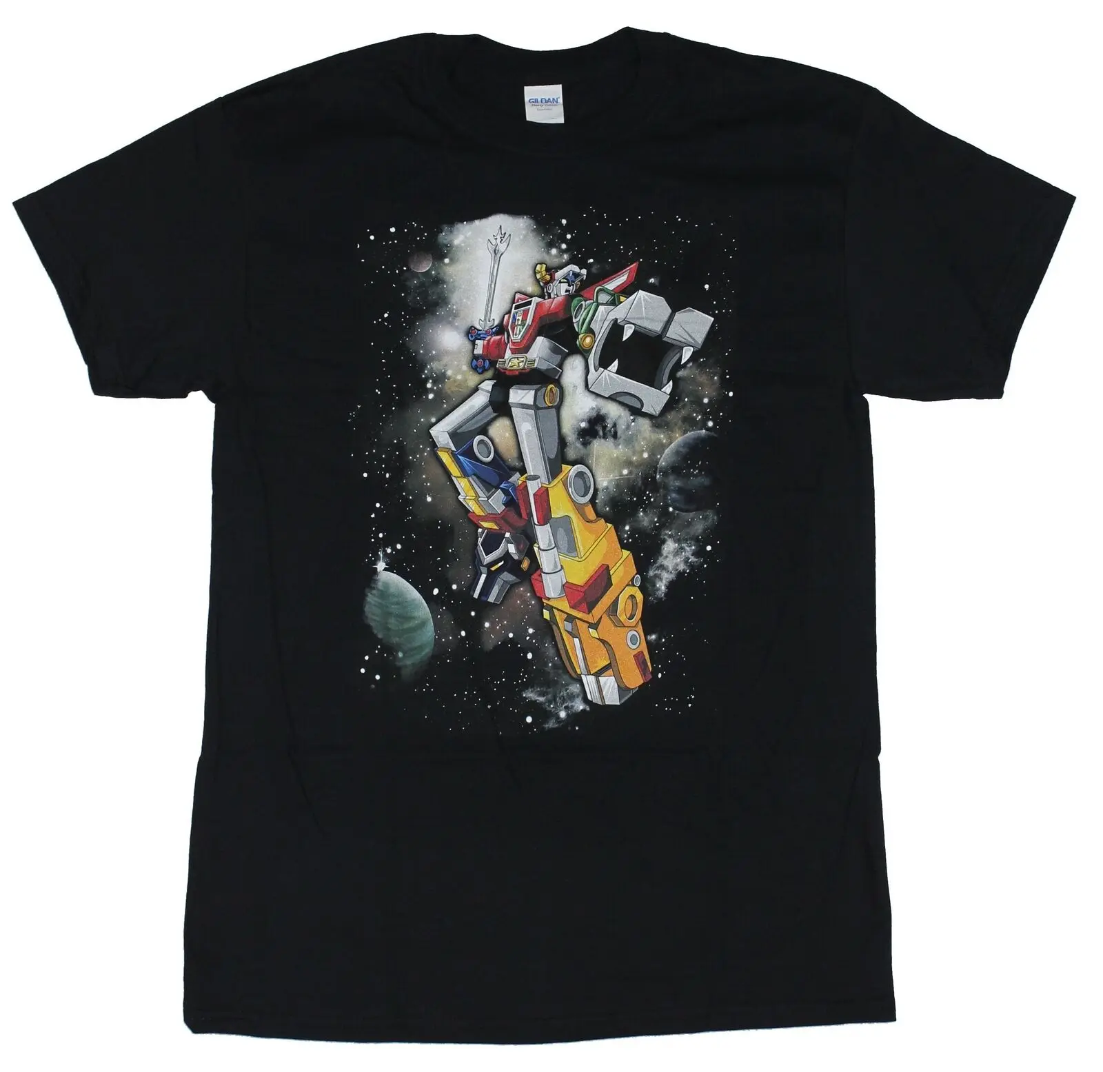 Voltron Adult New T Shirt Space Flying Battle Ready Pic Maniche Lunghe O Corte