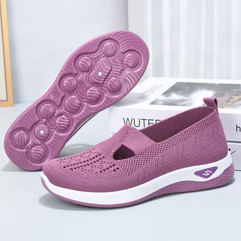 New large-size casual shoes for women, breathable mesh shoes, fashionable and lightweight loafers 1