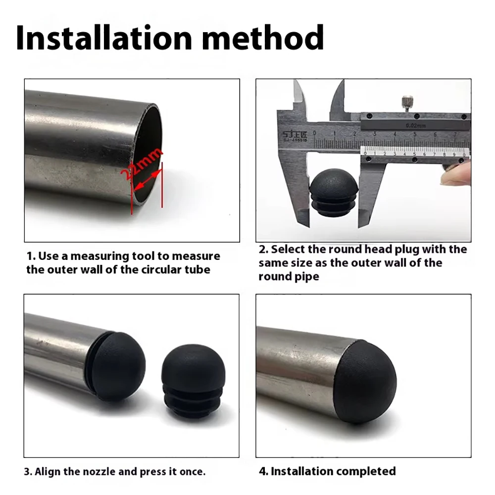 Tapón De Tubo Redondo De Plástico, Tapas De Extremo Abovedado, Cubierta De Pie Para Pata De Silla, Almohadilla Protectora De Suelo, Accorios Para Muebl, 19mm, 22mm, 25mm Y 32mm - AliExprs 13