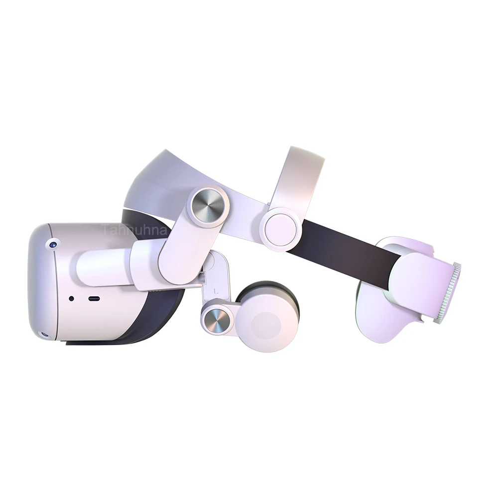 Head Strap com Ear Muffs para vr Headconjunto Enhanced Sound Ajustável Comfort Elite Strap Acessórios para Auscultadores Meta Oculus Quest 2 - Image 5