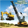 Huina 572 1:14 Rc Truck 15Ch Rc Crane Alloy Cars Trucks Large Crane Engineering Car 2.4Ghz Remote Controlled Car Toys for Boys 1