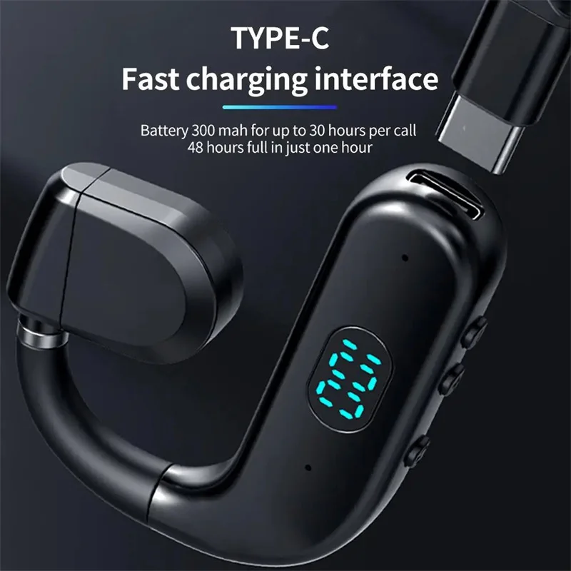 Wireless Bluetooth Headphones With Microphone Bone Conduction Earphones Handsfree Noise Canceling Headset For Driving Audifonos 5