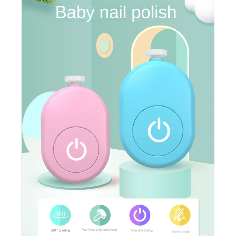 ABKL-Electric Nail Trimmer Kid Nail Polisher Tool Baby Care Kit Manicure Set Easy To Trim Clippers For Newborn