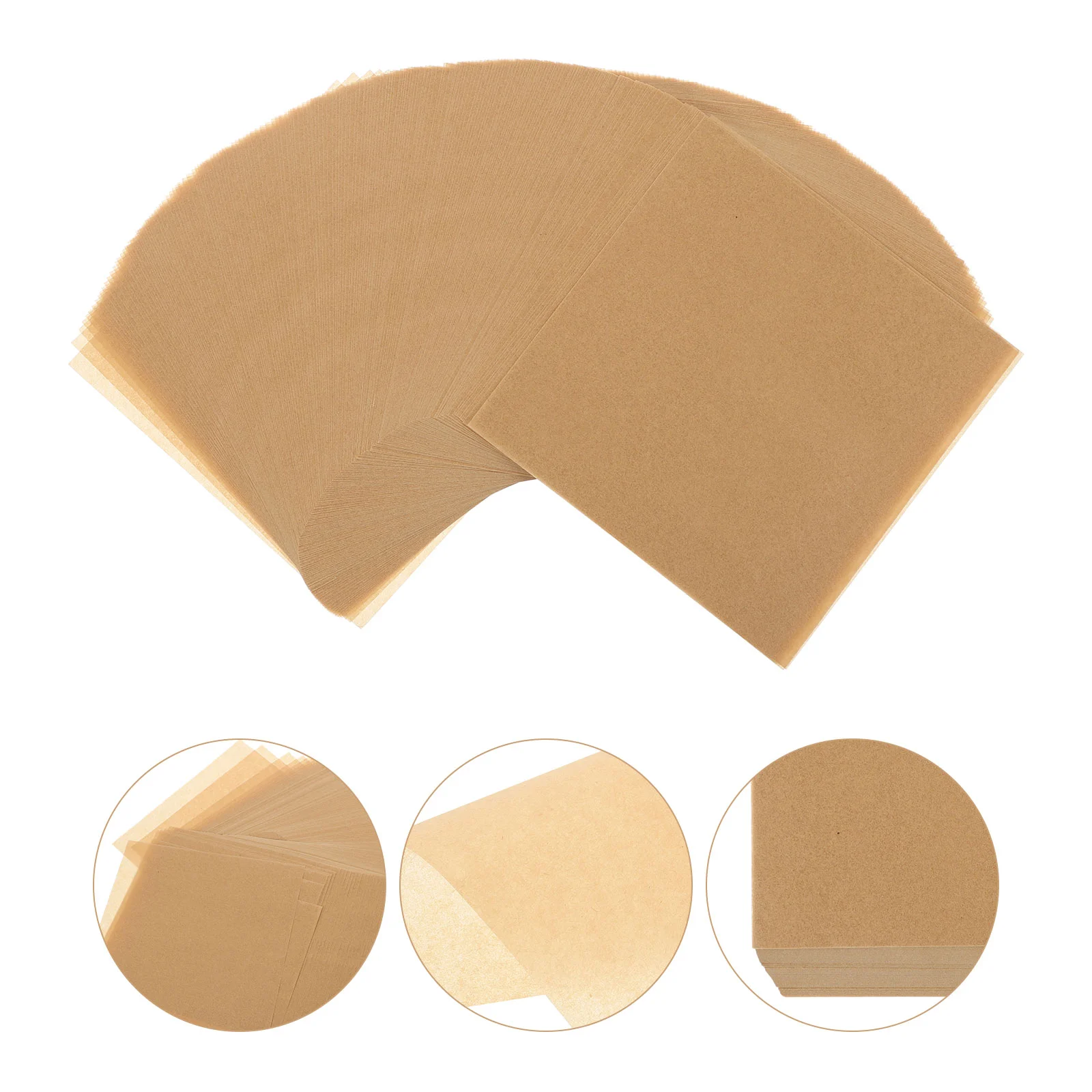 

200 Sheets Double Sided Silicone Paper Baking Parchment Multi-function Square Grill Pan