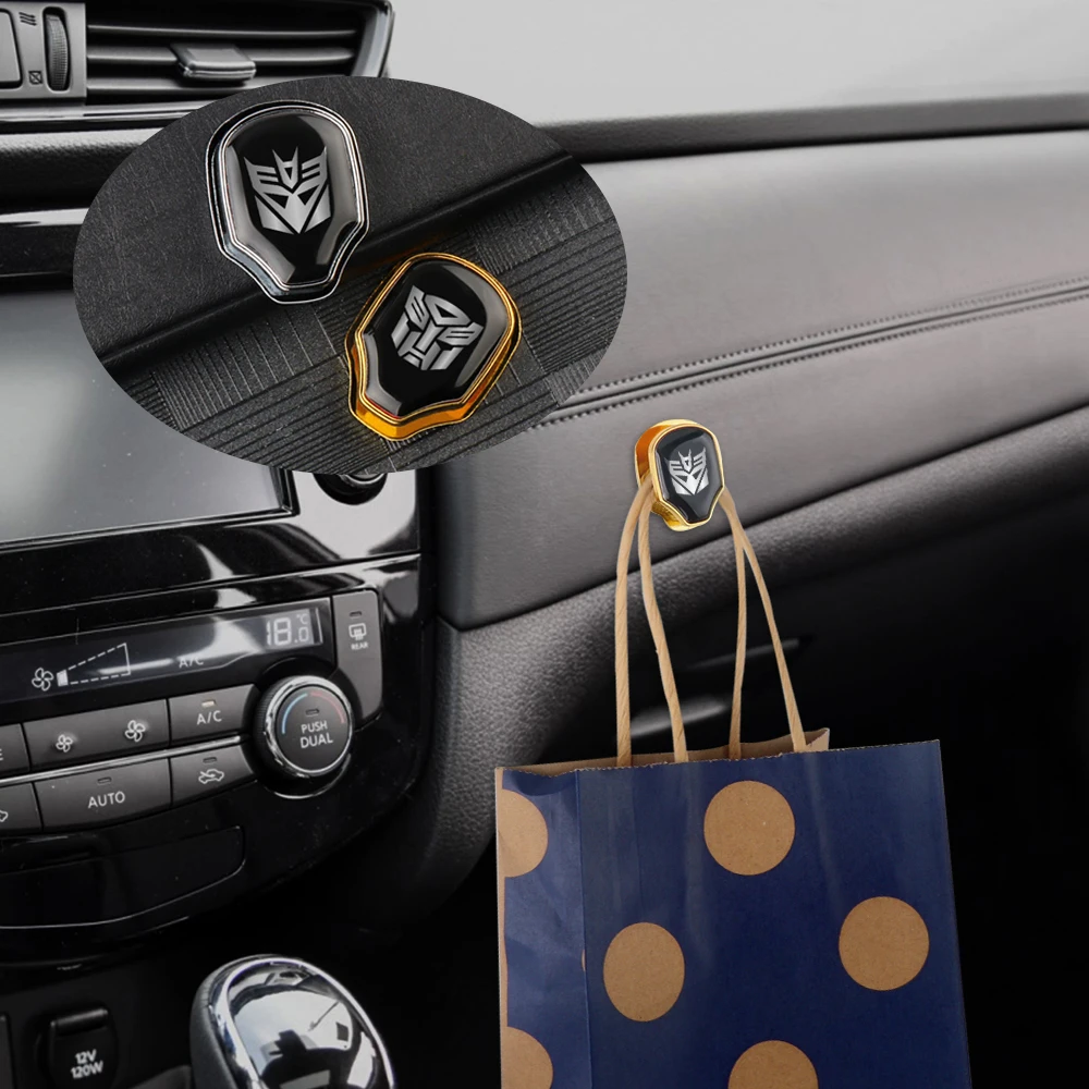 Metallo Per Trasformatori Decepticons Autobots Interni Auto Ganci Adesivi Multifunzione Appesi Decalcomanie Auto Accessori Per Lo Styling