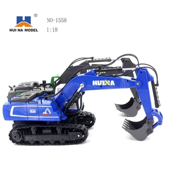 Huina nie-1558 pilot zdalnego sterowania pojazdu 1:18 symulacja stopu do koparek 9-kanał bezprzewodowy pilot zdalnego sterowania urządzenie inżynieryjne zabawki