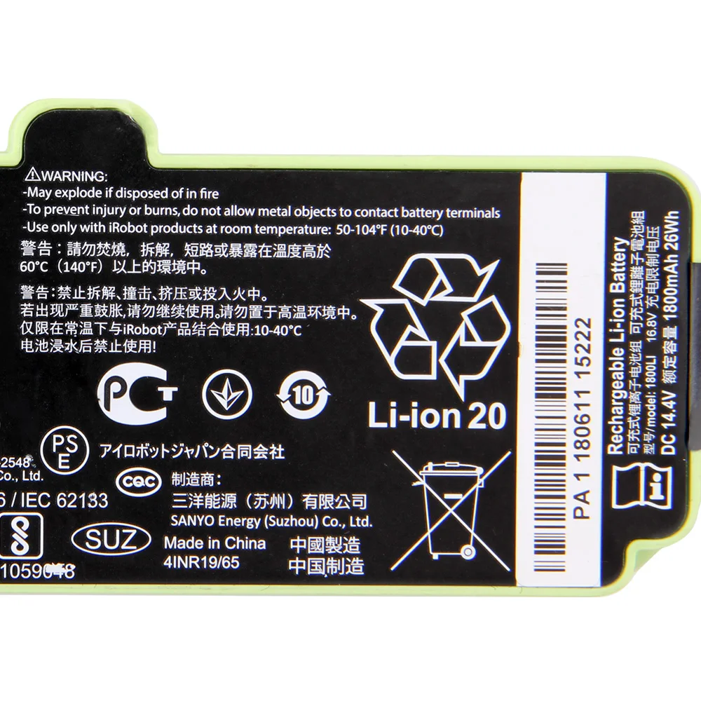 Batería Original para iRobot Roomba, pila de 14,4 V y 2130mAh para