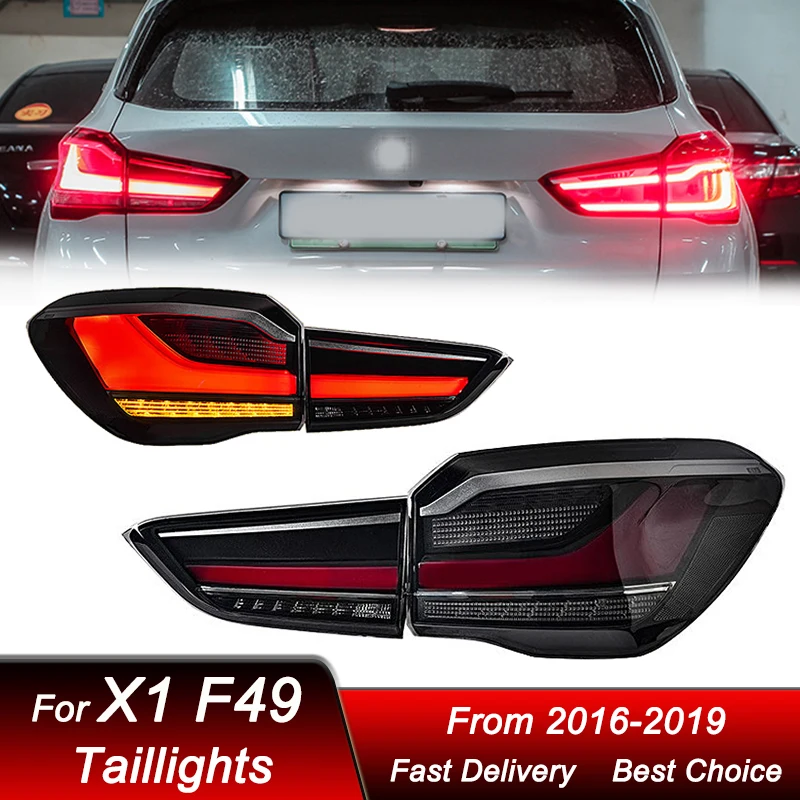 

Автомобильные задние фонари для BMW X1 F49 2016-2019, новый стиль, задняя фара, динамический сигнал поворота, задняя фара в сборе