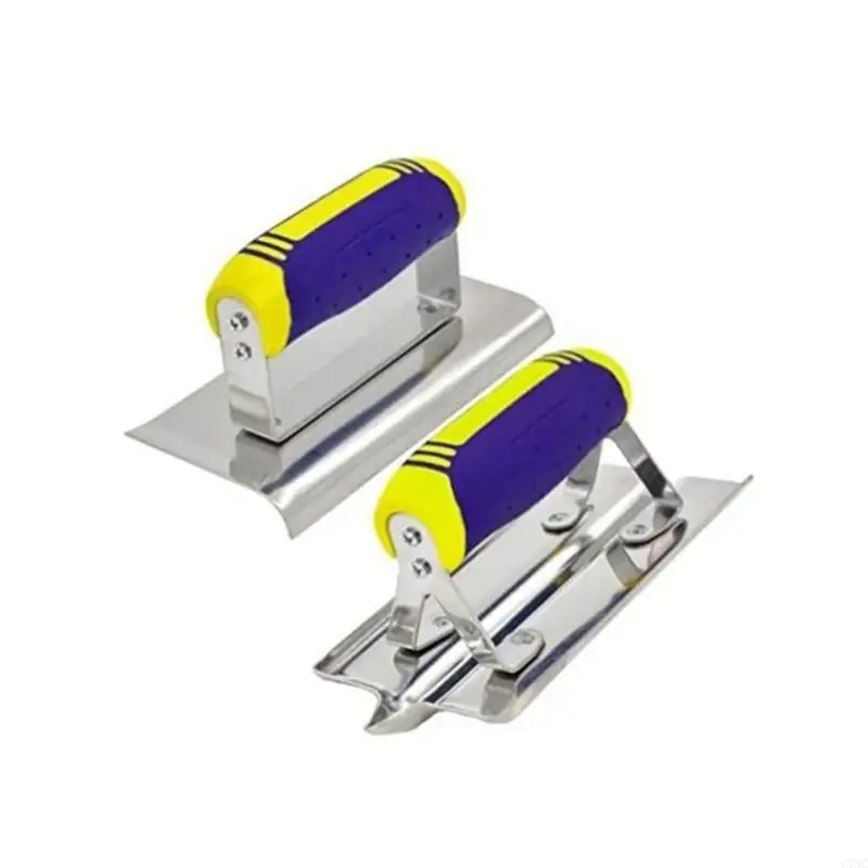 Stainless Steel Concrete Hand Edger and Groover Tools Set Plasters Stucco Cements C7AC