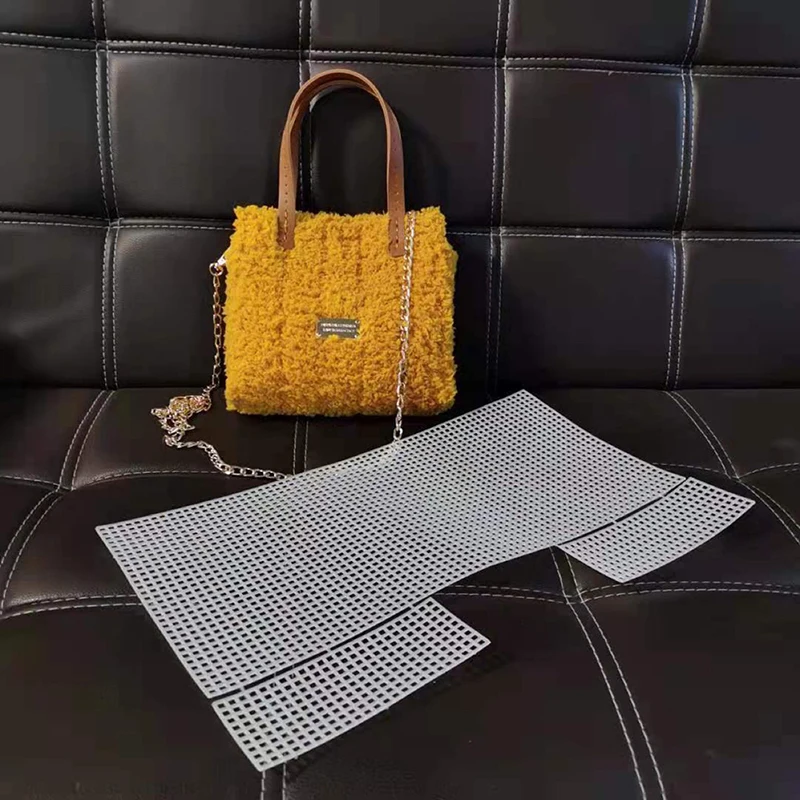 Knitting Weaving Plastic Mesh Sheet DIY Sewing Woven Bag Accessories Purse Making Supplies Crochet Projects