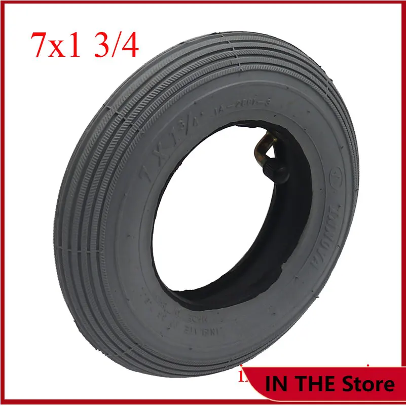 

Thickened and Non-Slip 7inch 7x1 3/4Pneumatic Tires inner outer tire,for 7 Inch Electric Wheelchair Front Wheel Accessories