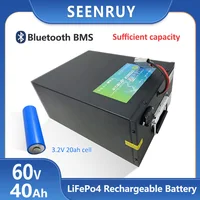 20S2P 60V 40AH LifePO4 Sufficient capacity  Battery  Built in 60A BMS Lithium Battery For Electric motorcycle Electric tricycle 1