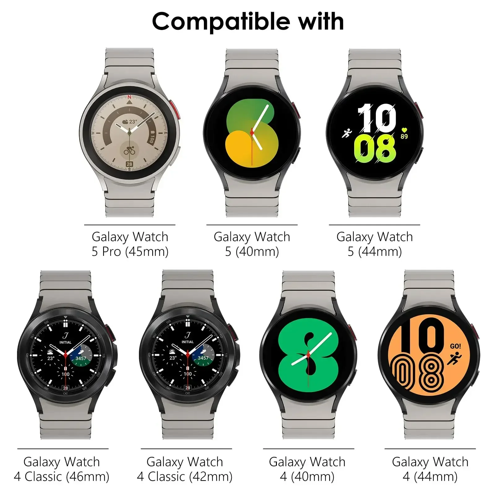 Stainless Steel Bracelet for Smartwatches - No Gaps Design