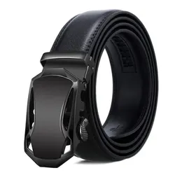 Luxury Men's Fashion Genuine Leather Belt with Metal Buckle - 120cm (Style E)