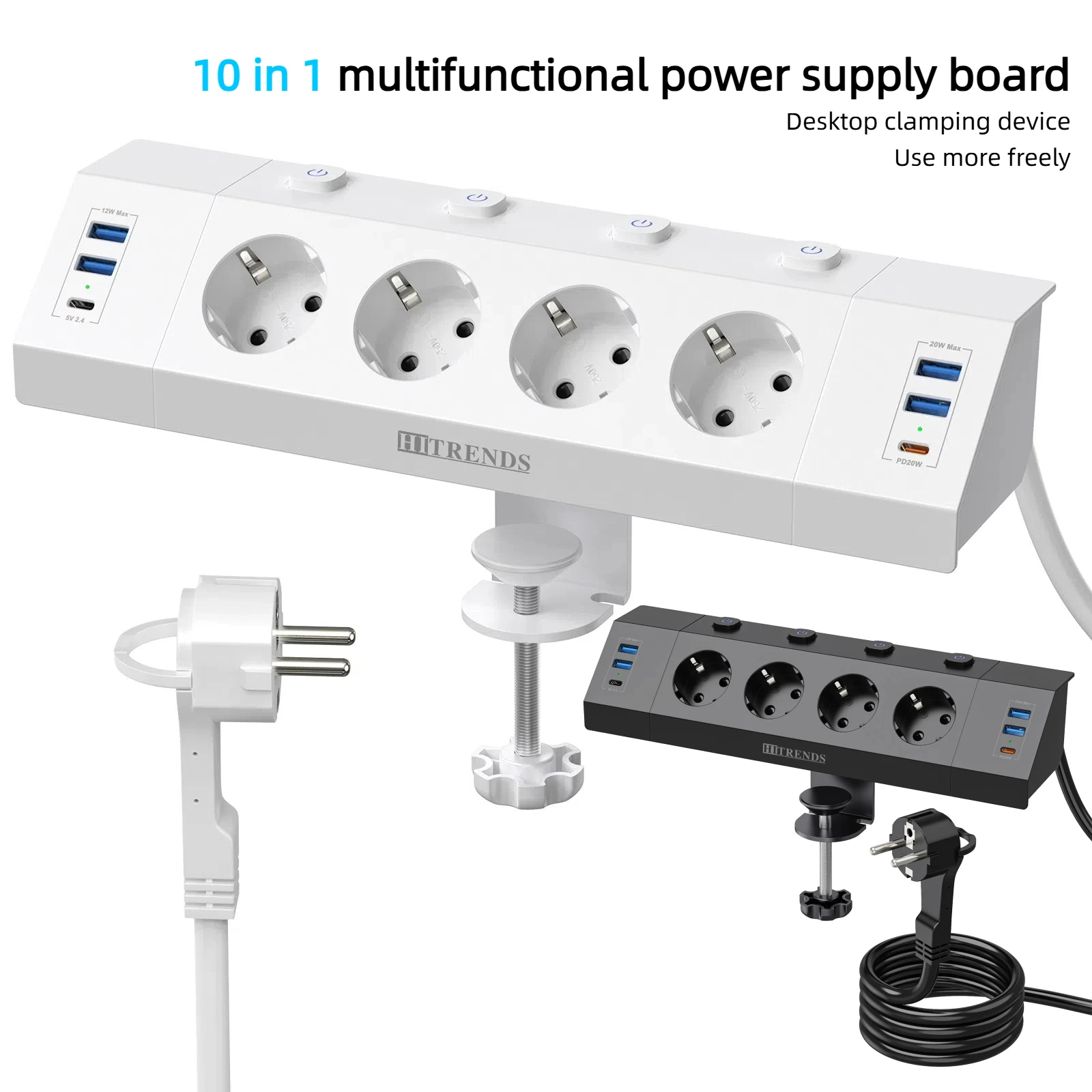 RegletadeenchufemúltipleUEcondispositivodesujecióndeescritorio,enchufedeanillodetracción,4puertosUSB-Ay2USB-C,interruptordecontrolúnico,cablede2m-AliExpress13