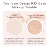 Double Cushion Air Cushion Compact Powder 2-in-1 BB Cream Concealer Setting Translucent Powder High Coverage Base Makeup 2