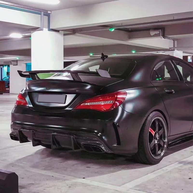 CLA W117 CLA45 2016-2019 업그레이드 리어 범퍼 스플리터 립용 카본 파이버 FD 스타일 리어 디퓨저