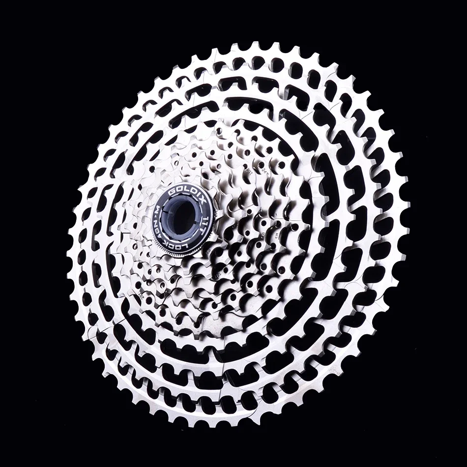 Bicycle Cassette GOLDIX Ultralight MTB Cassette CNC 10/11/12Speed 46-52T HG Freewheel for SHIMANO DEORE SLX XT SRAM Transmission