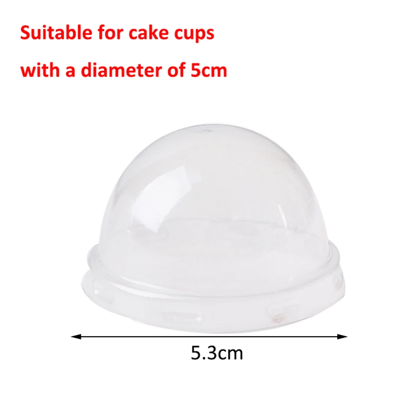 Cupcake Paper Cup Transparent Lid Cover pastry tools 50pcs for Baking Cups Muffin Paper Cup
