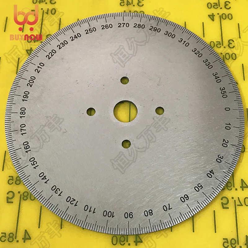 새로운 외경 120mm 다이얼 스케일 식별 다이얼 각도 측정 원형 디스크 각도기 기계 측정 도구용